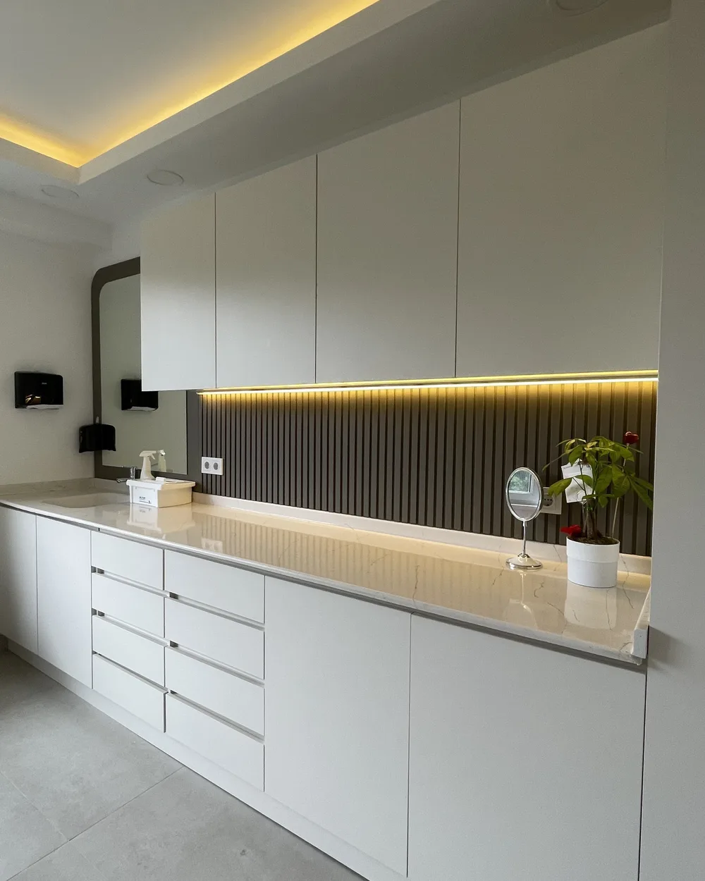 Sterilisation area of the practice